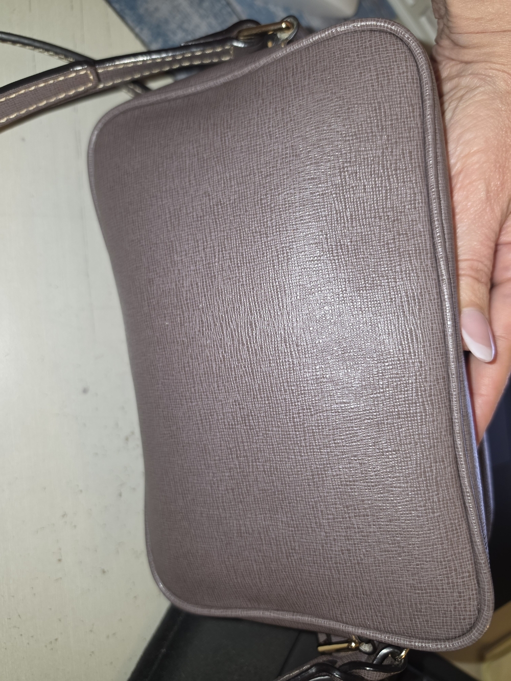 Dooney & Bourke Taupe Crossbody Bag - Picture 5 of 11